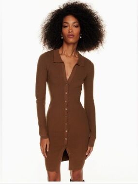 Aritzia Wilfred Cove Dress size M, chestnut brown
